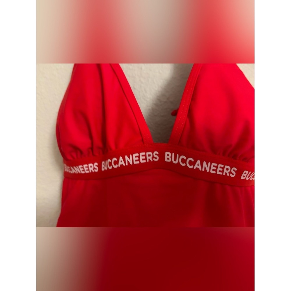 NFL Team Apparel Tampa Bay Buccaneers Red Halter One Piece Swimsuit NWT M - Picture 8 of 11